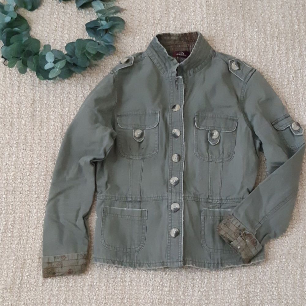 Jordache Olive Green Utility Jacket size M (Juniors)
